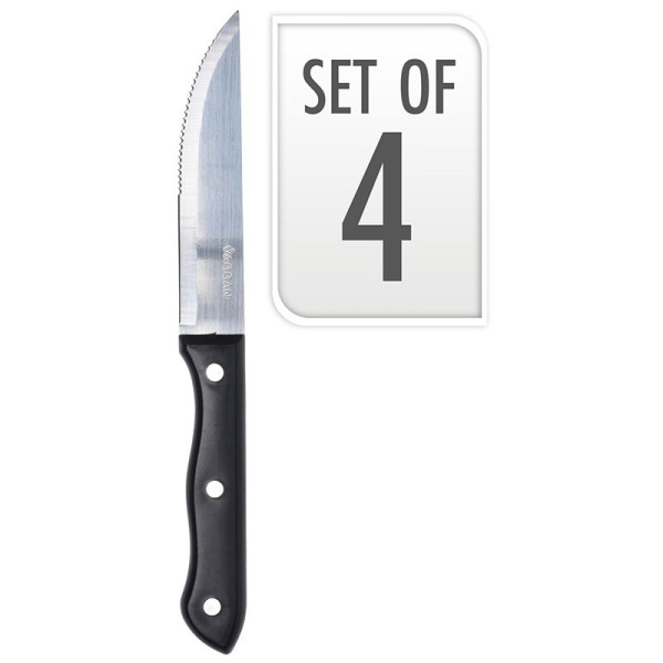 Vaggan Steakmessen - BBQ-messen - 4 stuks - Roestvrij staal Vaggan Steakmessen - BBQ-messen - 4 stuks - Roestvrij staal