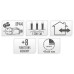 Maxi Cluster Kerstverlichting - 800 led - 12m - warm wit - Timer - Lichtfuncties - Geheugen - Buiten Maxi Cluster Kerstverlichting - 800 led - 12m - warm wit - Timer - Lichtfuncties - Geheugen - Buiten