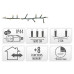 Microcluster - 800 led - 16m - warm wit - Timer - Lichtfuncties - Geheugen - Buiten Microcluster - 800 led - 16m - warm wit - Timer - Lichtfuncties - Geheugen - Buiten