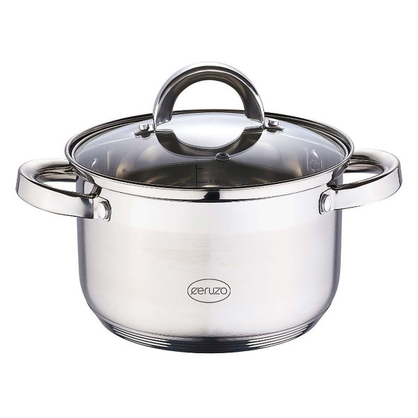Ceruzo Kookpan - RVS - Ø 20 cm - H 12.5 cm - 3.6 L - alle Warmtebronnen Ceruzo Kookpan - RVS - Ø 20 cm - H 12.5 cm - 3.6 L - alle Warmtebronnen