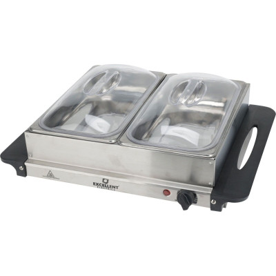 Excellent Electrics Buffetwarmer met Warmhoudplaat - 2x2.4 Liter Excellent Electrics Buffetwarmer met Warmhoudplaat - 2x2.4 Liter