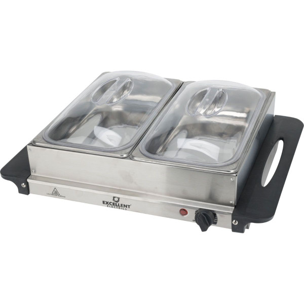 Excellent Electrics Buffetwarmer met Warmhoudplaat - 2x2.4 Liter Excellent Electrics Buffetwarmer met Warmhoudplaat - 2x2.4 Liter