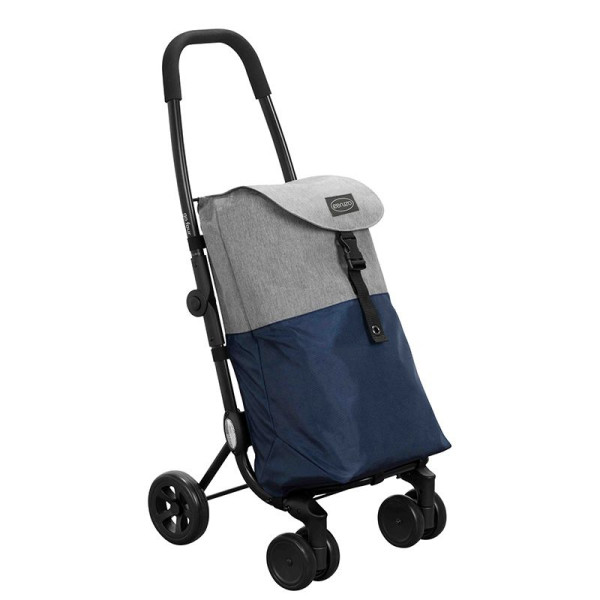Ceruzo Go Four Boodschappentrolley - Blauw / Grijs - 43.5 liter - by Playmarket Ceruzo Go Four Boodschappentrolley - Blauw / Grijs - 43.5 liter - by Playmarket