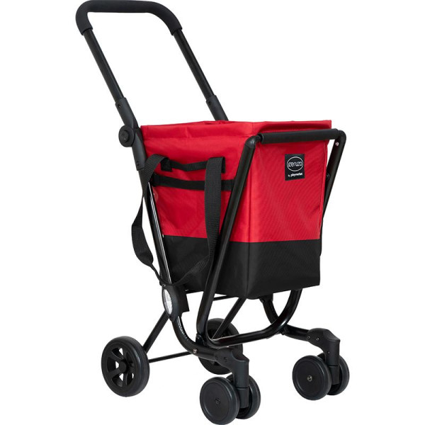 Ceruzo by Playmarket Easy Go Boodschappentrolley - Zwart-Rood Ceruzo by Playmarket Easy Go Boodschappentrolley - Zwart-Rood