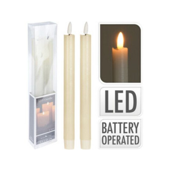 Led Dinerkaarsen - 4 stuks - 24cm Led Dinerkaarsen - 4 stuks - 24cm