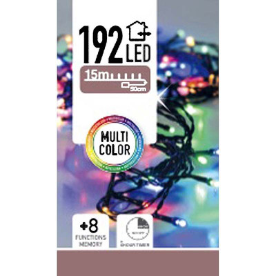 LED-verlichting 192 LED's - multicolor - op batterij