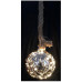 Glazen bal met 30 LED's - 15cm - jute touw 100cm Glazen bal met 30 LED's - 15cm - jute touw 100cm