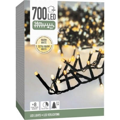 Microcluster - 700 led - 14m - two tone romantic - Timer - Lichtfuncties - Geheugen - Buiten