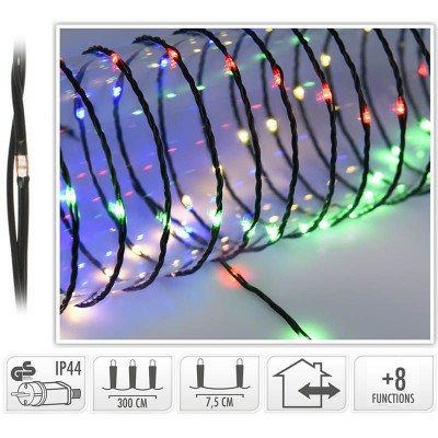 LED Verlichting 40 LED - 3 meter - multicolor - 8 Lichtfuncties - Soft Wire