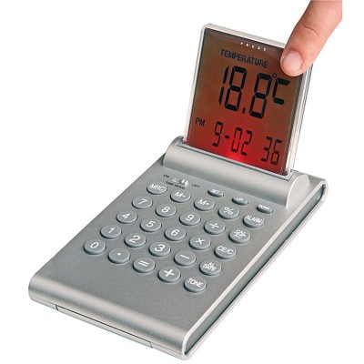 Multifunktionele alarm klok met push-up LCD display