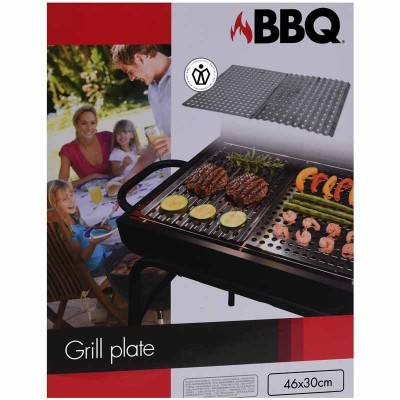 Barbecue RVS grillplaten - 2 stuks