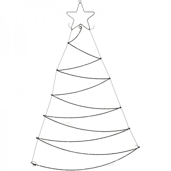 Verlichte Kerstboom - Wanddecoratie - 110cm