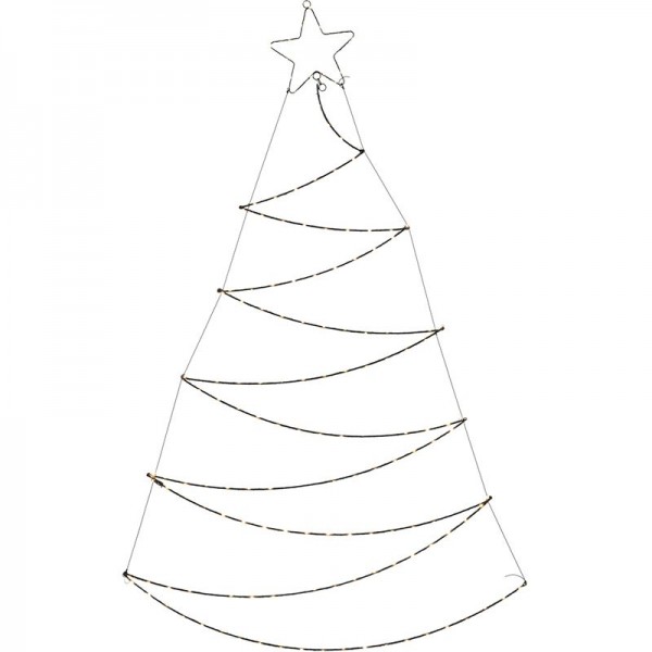 Verlichte Kerstboom - Wanddecoratie - 150cm