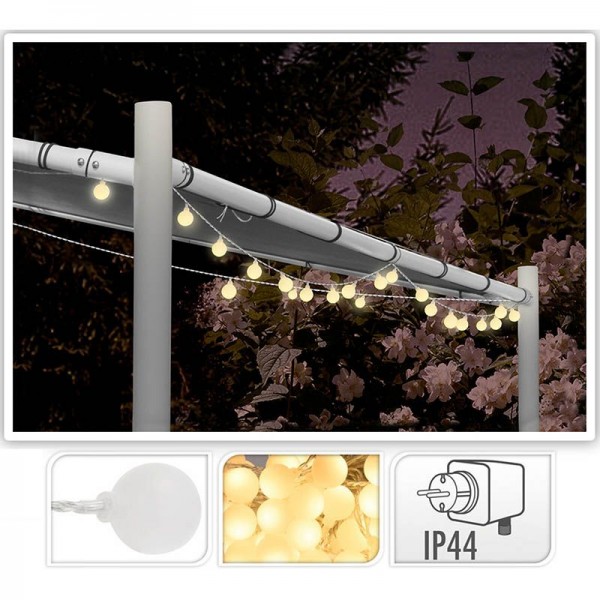 Feestverlichting 16 meter - 80 LED - Warm Wit