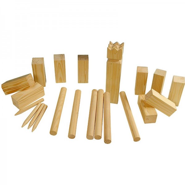 Kubb spelset - Hout - 21-delig