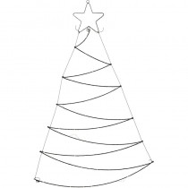 Verlichte Kerstboom - Wanddecoratie - 110cm