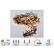 Micro Cluster 1200 LED's - 24 meter - warm wit - 8 functies + geheugen