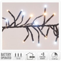 Clusterverlichting 192 led -  1.4m - two tone adorable - Batterij - Lichtfuncties - Geheugen - Timer