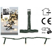 Kerstverlichting 80 LED's - 6 meter - warm wit