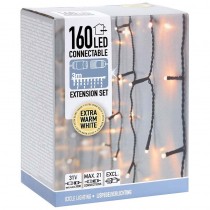 Koppelbare IJspegelverlichting - 160 LED - 3m - extra warm wit