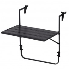 Balkontafel - Polywood - 59 x 40 cm - antraciet