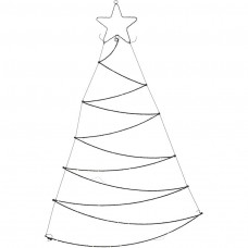 Verlichte Kerstboom - Wanddecoratie - 110cm