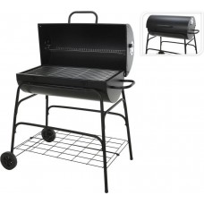 Verrijdbare Houtskoolbarbecue - Cilinder - 77 x H100cm