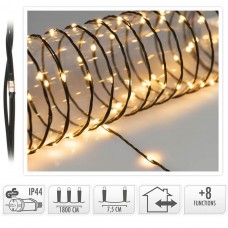 LED Verlichting 240 LED - 18 meter - extra warm wit - voor binnen en buiten - 8 Lichtfuncties - Soft Wire