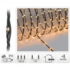 LED Verlichting 600 LED - 18 meter - extra warm wit - voor binnen en buiten - 8 Lichtfuncties - Soft Wire 