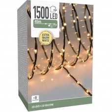 LED Verlichting 1500 LED - 45 meter - extra warm wit - voor binnen en buiten - 8 Lichtfuncties - Soft Wire 