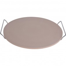 Pizza-baksteen 33cm met metalen houder 