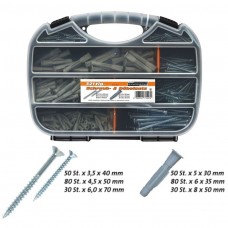 Brüder Mannesmann Schroeven- en pluggenset in koffer (321 delig) 
