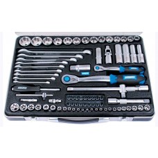 Brüder Mannesmann Doppendoos 1/2" en 1/4"  - 82 delig