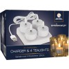 Lader met oplaadbare 4 LED Theelichten