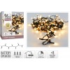 Kerstverlichting 96 led - 7m - extra warm wit - Batterij - Lichtfuncties - Geheugen - Timer