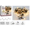 Kerstverlichting 192 led - 14.5m - extra warm wit - Batterij - Lichtfuncties - Geheugen - Timer