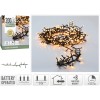 Micro Cluster 200 led - 4m - extra warm wit - Batterij - Lichtfuncties - Geheugen - Timer