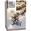 Maxi Cluster Kerstverlichting - 800 led - 12m - warm wit - Timer - Lichtfuncties - Geheugen - Buiten