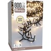 Maxi Cluster Kerstverlichting - 800 led - 12m - warm wit - Timer - Lichtfuncties - Geheugen - Buiten