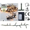 Micro Cluster 2400 LED's - 48 meter - extra warm wit - 8 functies + geheugen