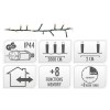 Microcluster - 1000 led - 20m - warm wit - Timer - Lichtfuncties - Geheugen - Buiten