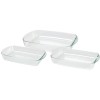 Ovenschalen Set - 3-delig - 1.6L -2.6L - 3.6L - Glas - Vaatwasserbestendig